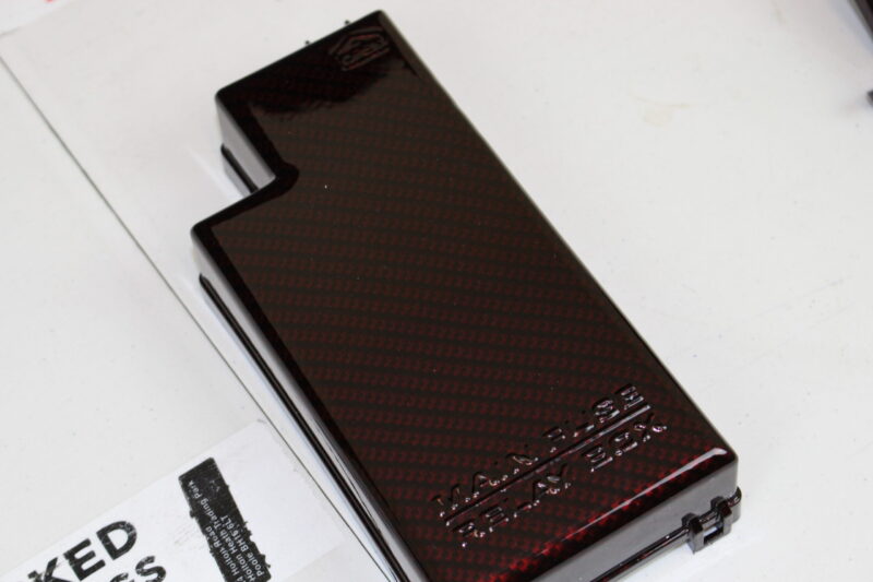 Engine Parts Coated In Carbon Fibre Painted Dark Red