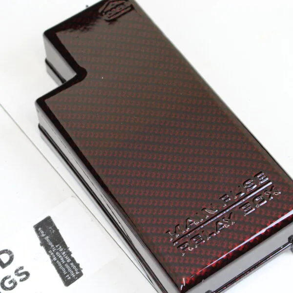 Engine Parts Coated In Carbon Fibre Painted Dark Red