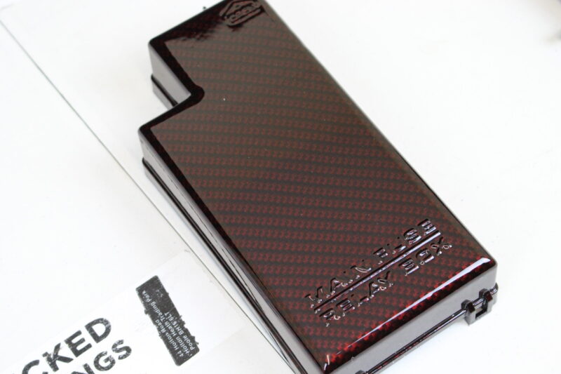 Engine Parts Coated In Carbon Fibre Painted Dark Red