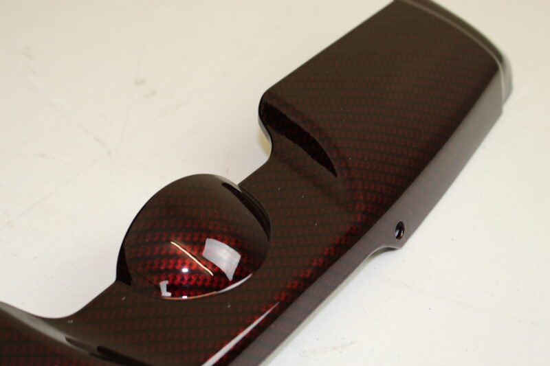 Engine Parts Coated In Carbon Fibre Painted Dark Red