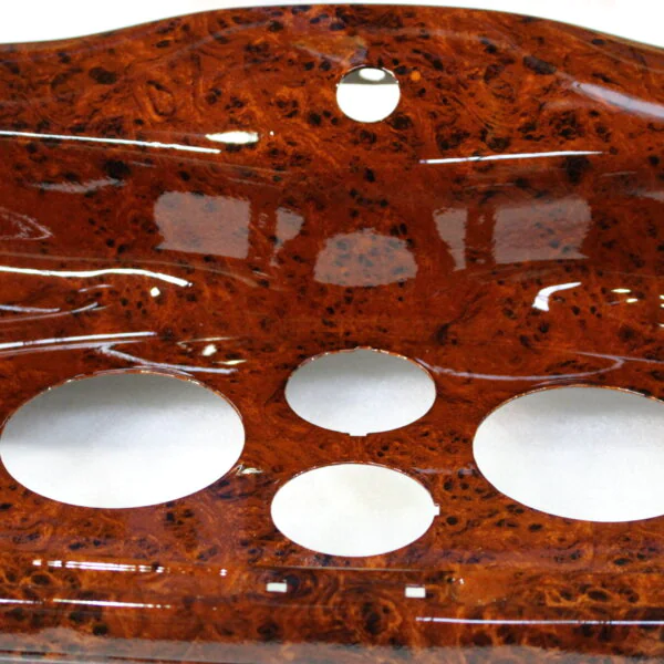 Dashboard coated in wood film