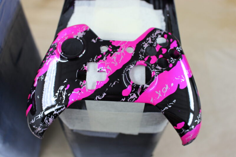 Gamepad Coated In Fancy Illusion Hydrographic Film