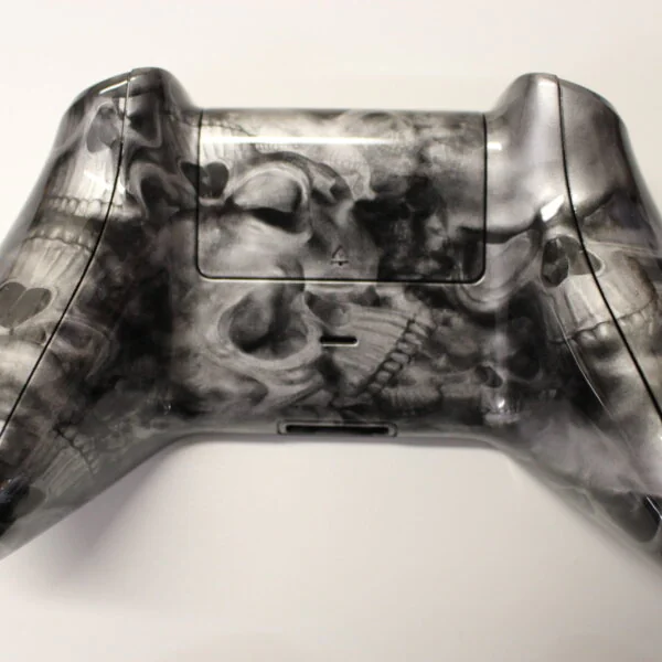 Gamepad Coated In Skull Hydrographic Film Painted Black