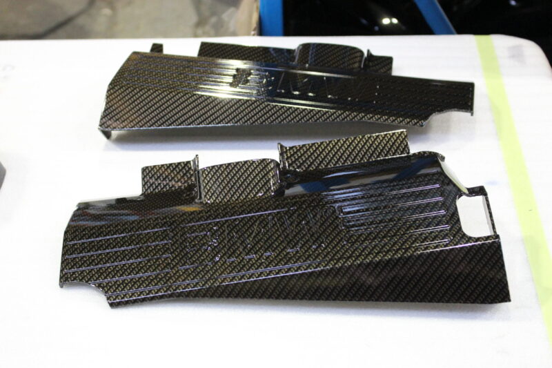 BMW engine elements coated in carbon fibre