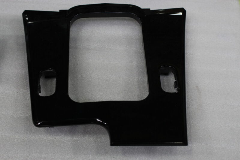 Car dashboard elements painted black