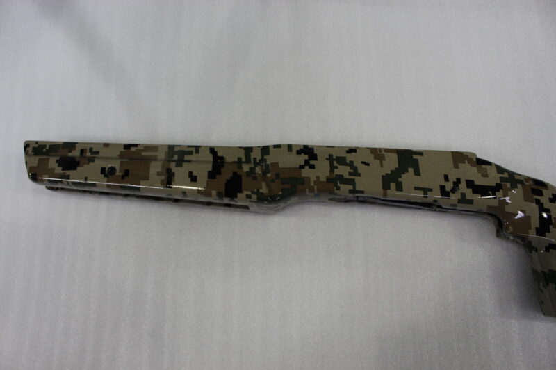 Gun Coated In Military Camouflage Hydrographic Film