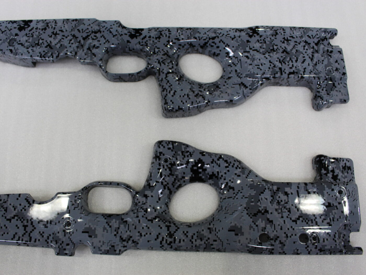 Guns Coated In Camouflage Hydrographic Film