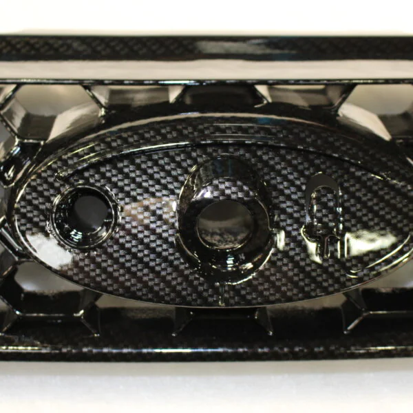 Ford Focus radiator cover coated in carbon fibre