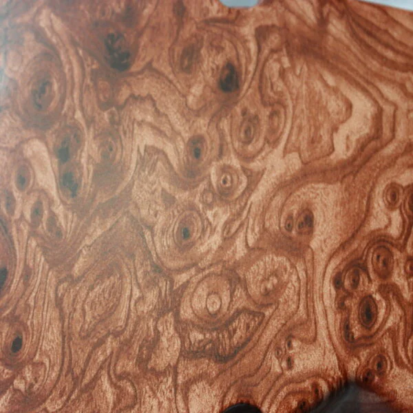 Parts of dashboard coated in wood