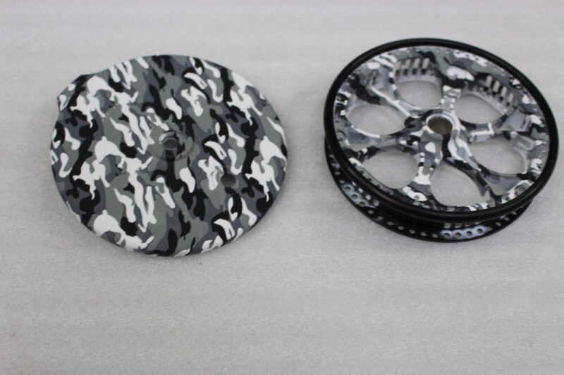 Fishing Reel Coated In Camouflage Hydrographic Film