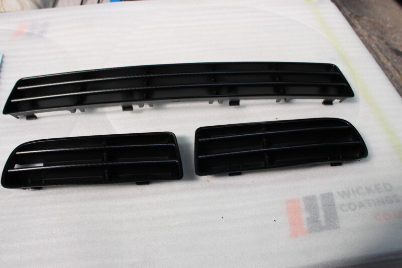 Dashboard Elements Coated In Carbon Fibre Painted Black