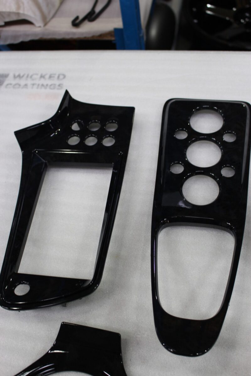 Car Interior Elements Painted Black And Burlwood