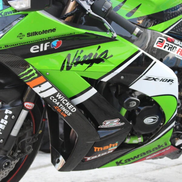 Kawasaki Ninja  (Bournemouth Kawasaki Team ) Coated and Painted at Wicked Coatings