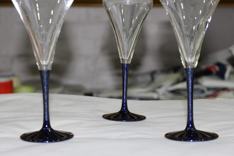 Glasses Coated In Carbon Fibre Painted Dark Blue