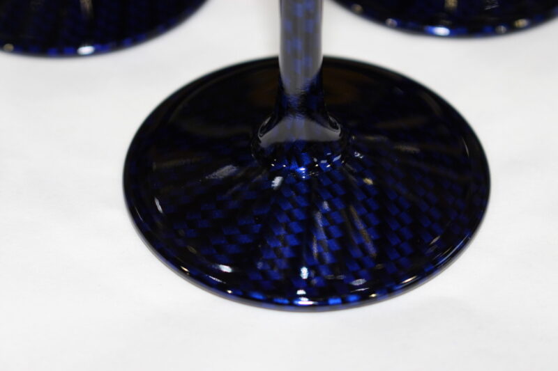 Glasses Coated In Carbon Fibre Painted Dark Blue