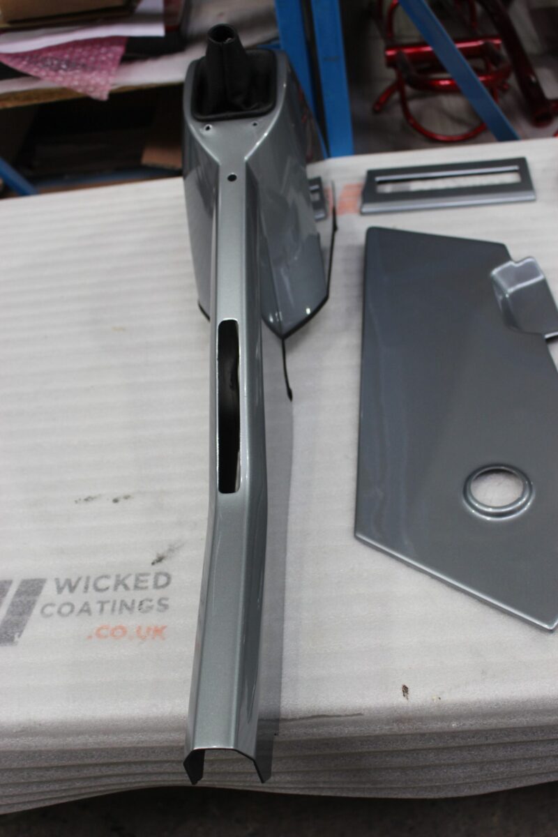 Car interior elements painted silver