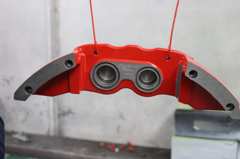 Car breaks painted red