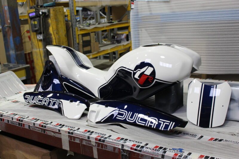 Ducati painted and coated at Wicked Coatings