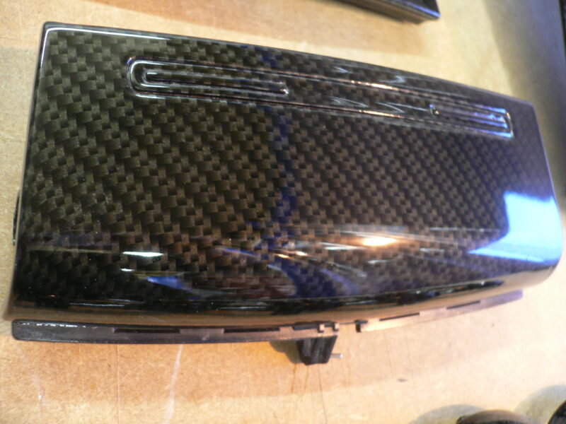 Audi various elements coated in carbon fibre hydrographic film painted black