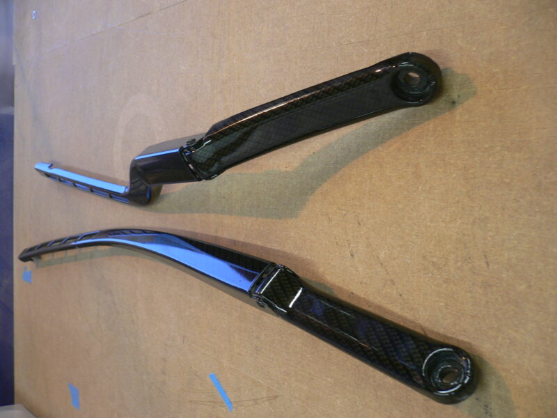 Audi various elements coated in carbon fibre hydrographic film painted black