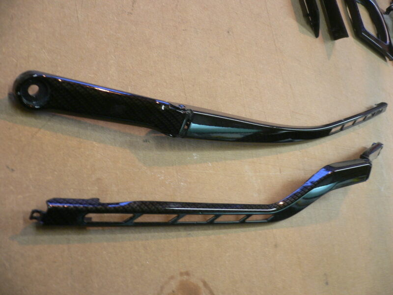 Audi various elements coated in carbon fibre hydrographic film painted black