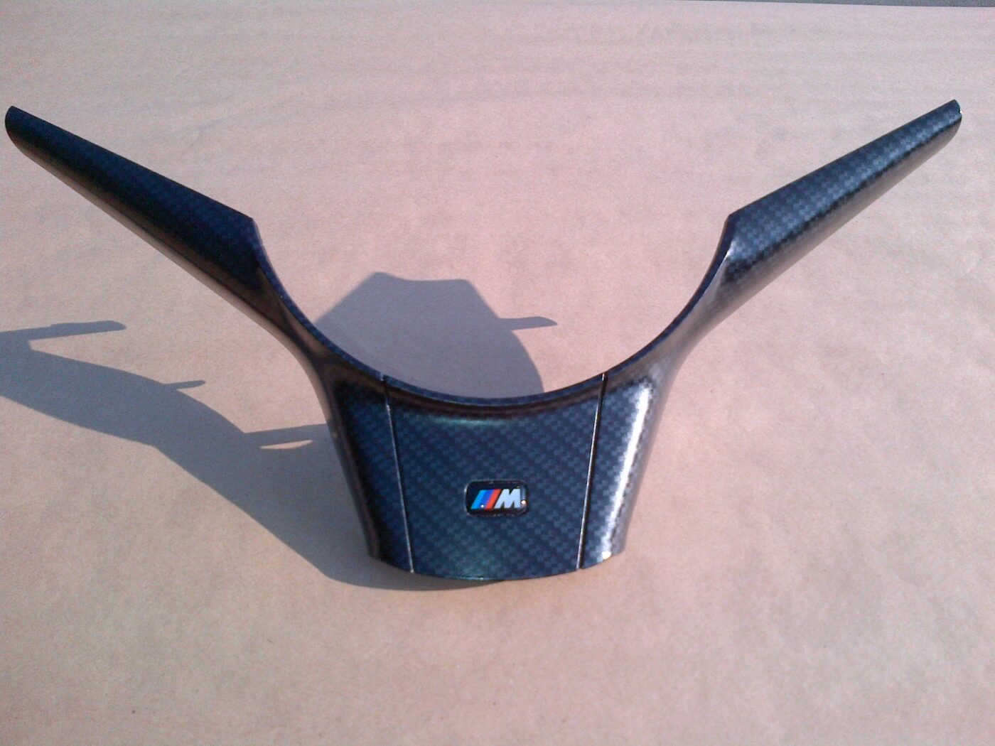 Parts of car interior coated in carbon fibre