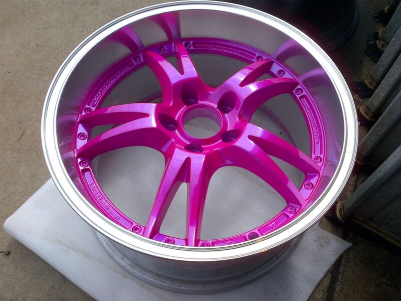 Wheels painted pink