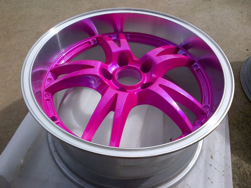 Wheels painted pink