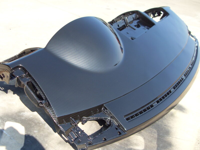 Dashboard Coated In Carbon Fibre