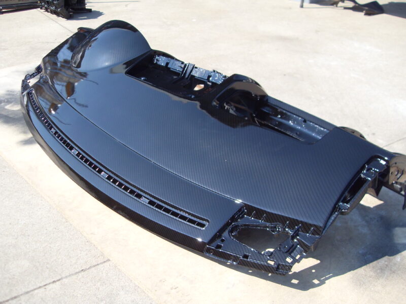 Dashboard Coated In Carbon Fibre