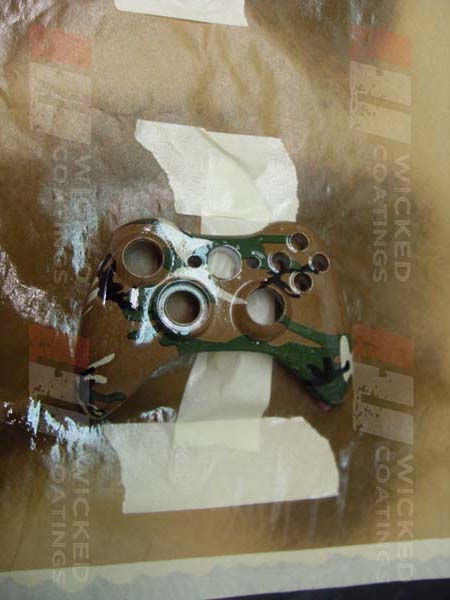 Gamepad Coated In Camouflage Hydrographic Film