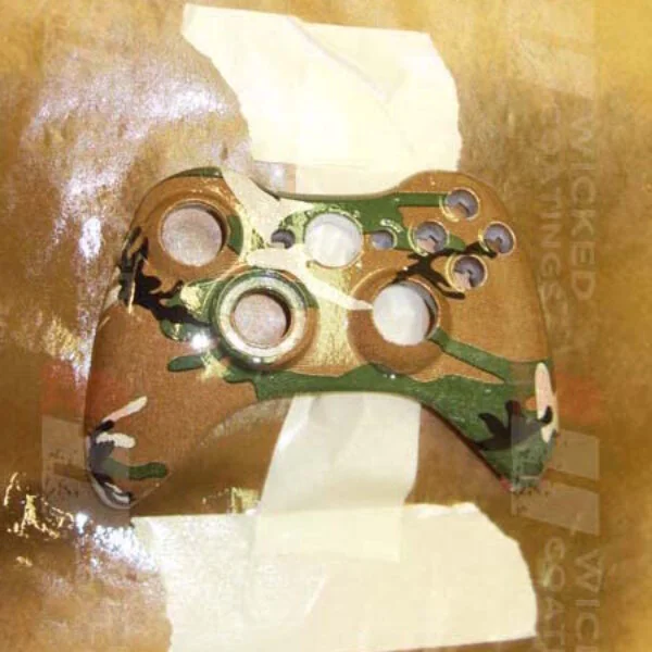 Gamepad Coated In Camouflage Hydrographic Film