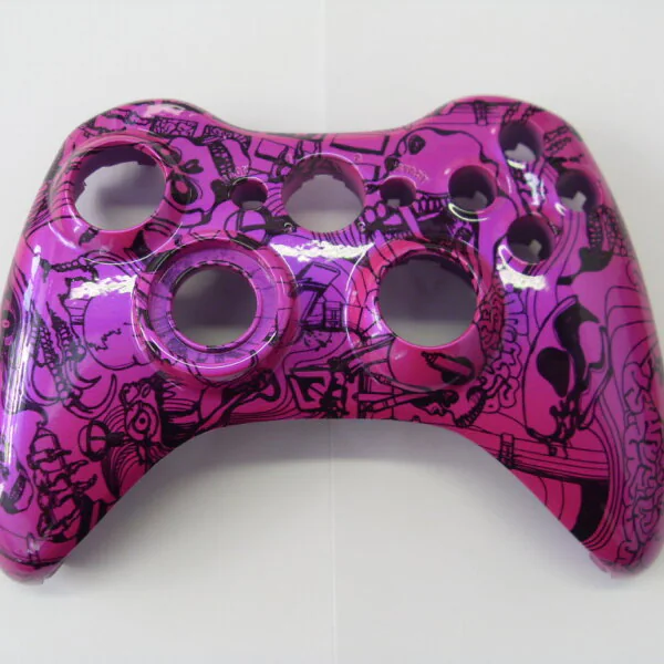 Gamepad Coated In Skull Hydrographic Film Painted Pink