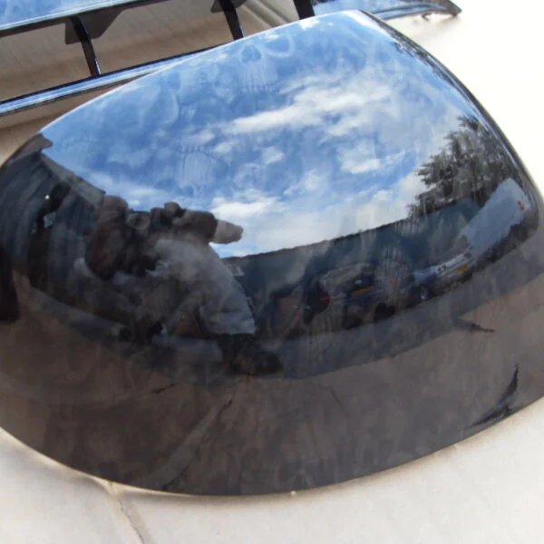 VW Exterior Parts Coated In Skull Hydrographic Film Painted Black