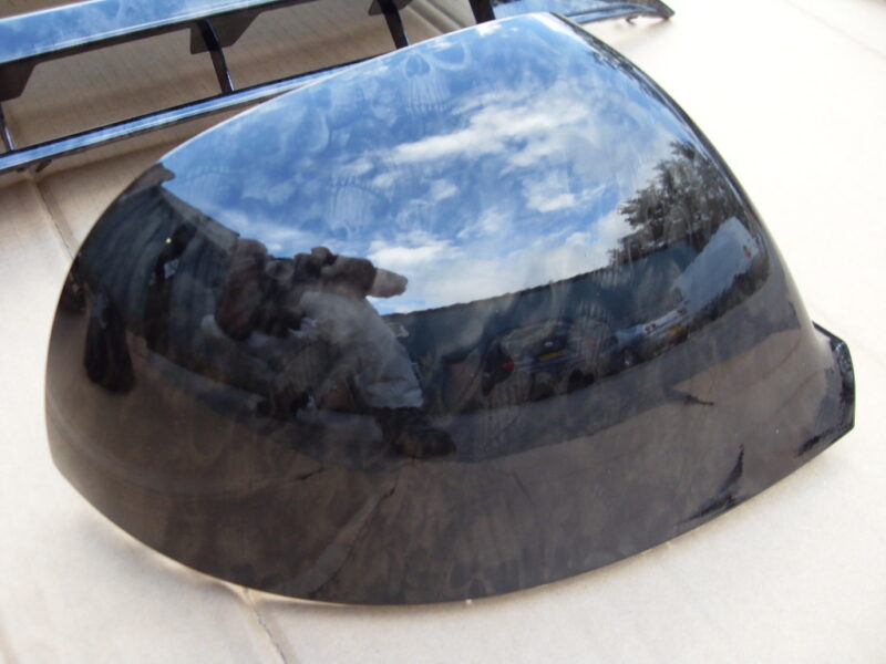 VW Exterior Parts Coated In Skull Hydrographic Film Painted Black