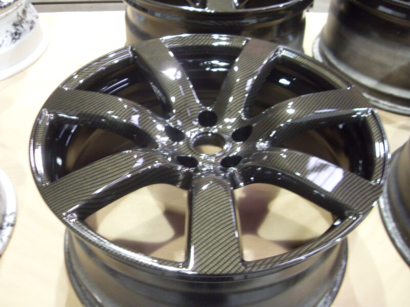 Nissan Alloy Wheels Coated In Carbon Fibre Painted Black