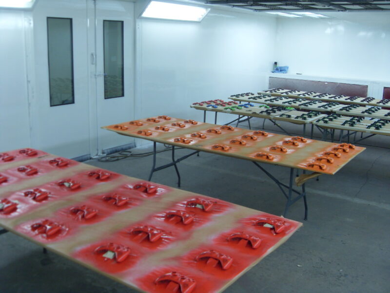 Console Game Controllers In Painting Chamber At Wicked Coatings