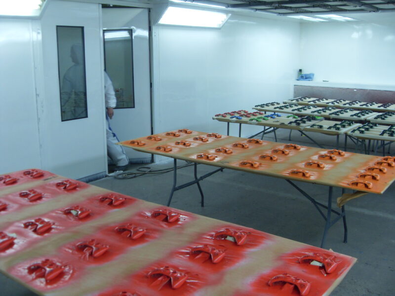 Console Game Controllers In Painting Chamber At Wicked Coatings