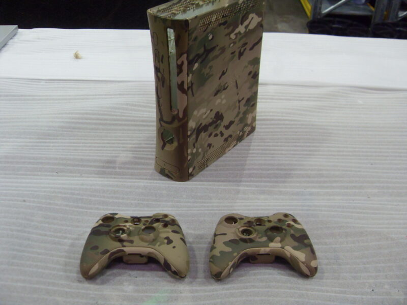 Xbox 360 and Gamepads Coated In Camouflage Hydrographic Film