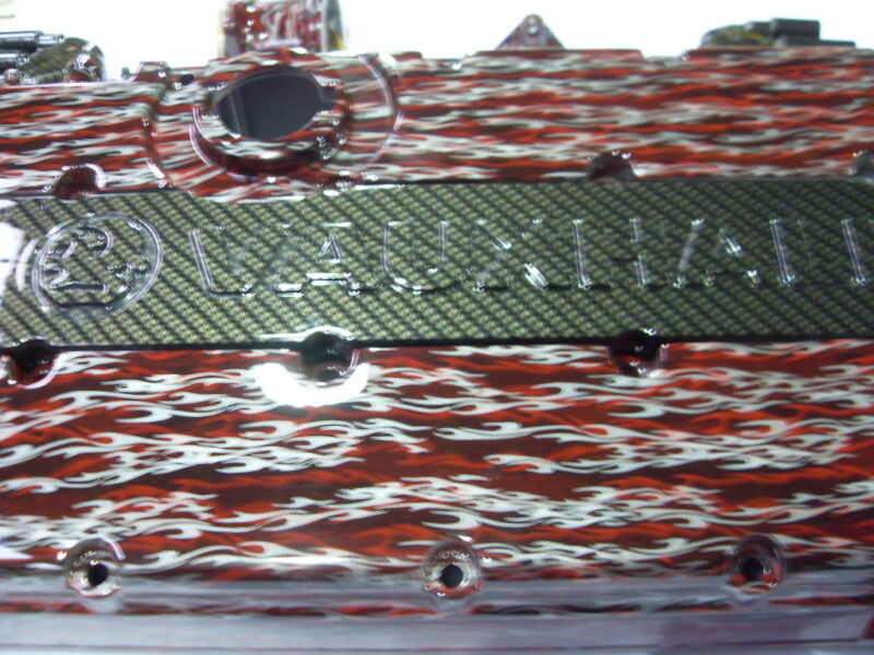 Vauxhall Engine Elements Coated In Flames Hydrographic Film
