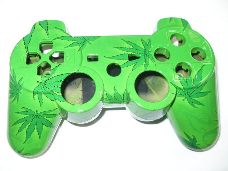 XBox 360 & Sony PlayStation Controller Coated In Marijuana Hydrographic Film