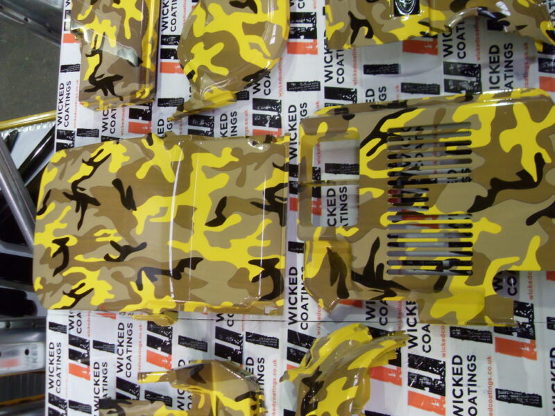 Ford Engine Parts Coated In Camouflage Hydrographic Film