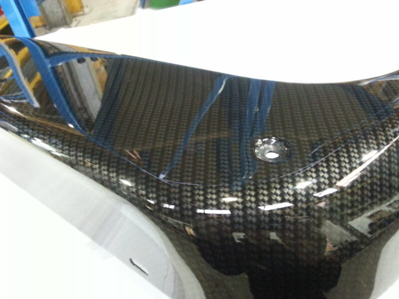 Ferrari 360 various elements coated in carbon fibre hydrographic film painted black