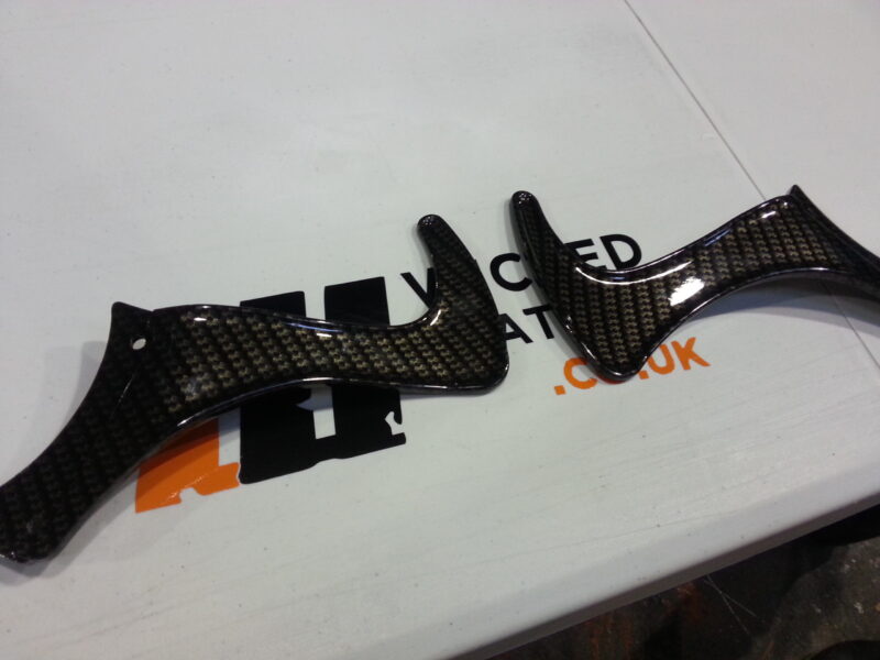 Ferrari F430 various parts coated in carbon fibre hydrographic film painted black