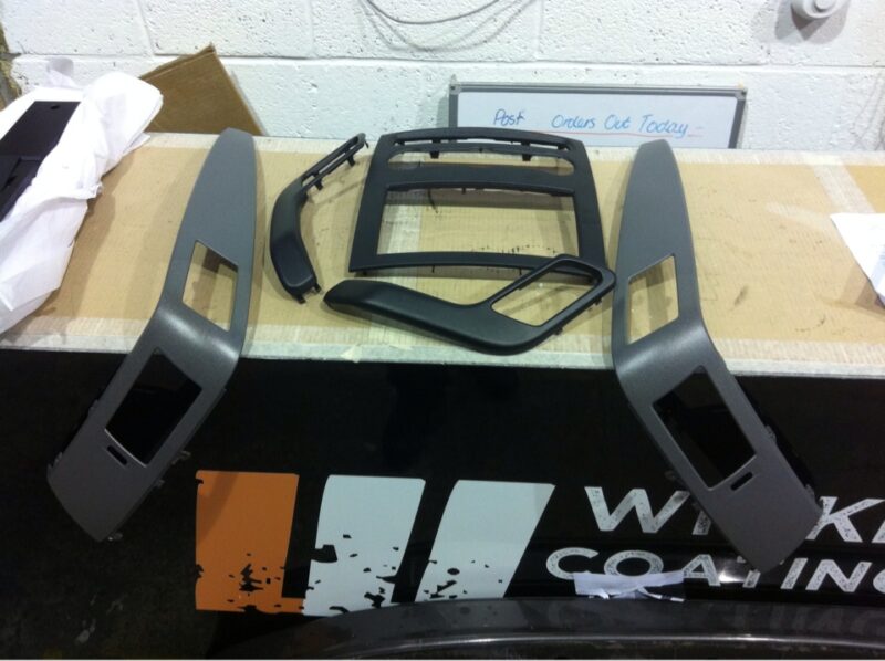 VW dashboard elements coated in carbon fibre
