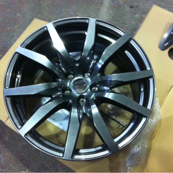 Nissan GTR Alloy Wheels Coated In Carbon Fibre Painted Black