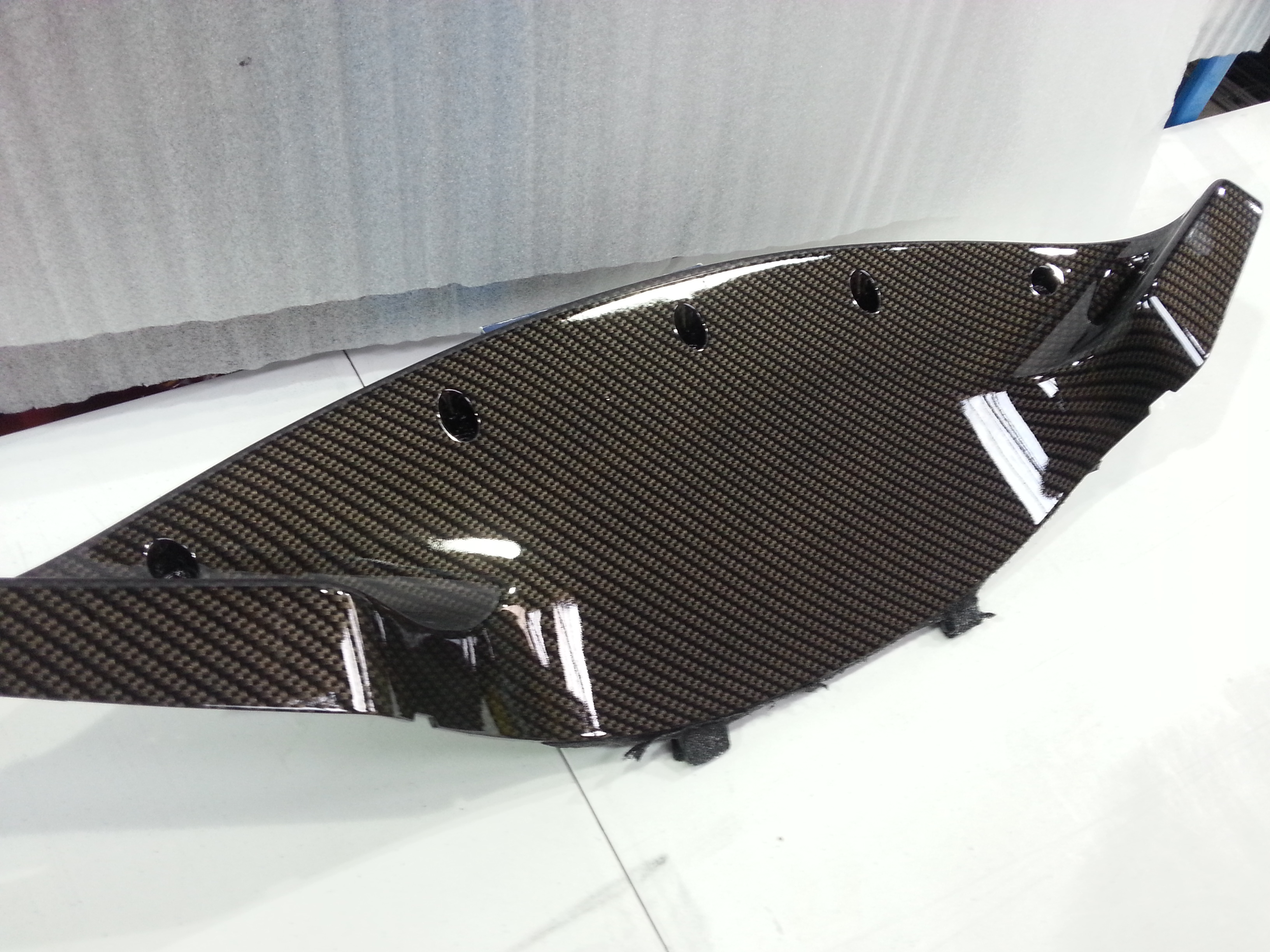 Toyota Supra interior various elements coated in carbon fibre