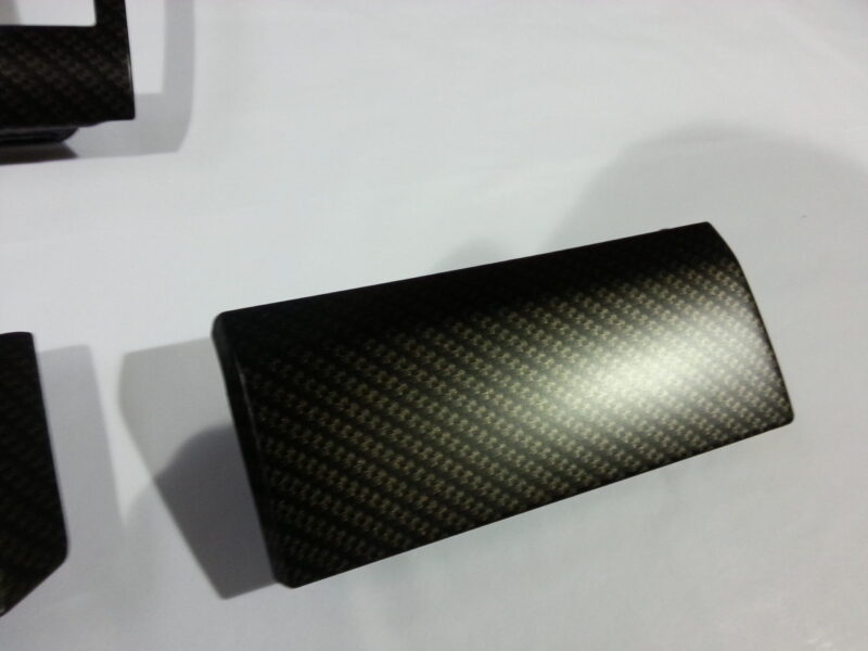 Car Interior Various Parts Coated In Carbon Fibre Hydrographic Film Painted Black