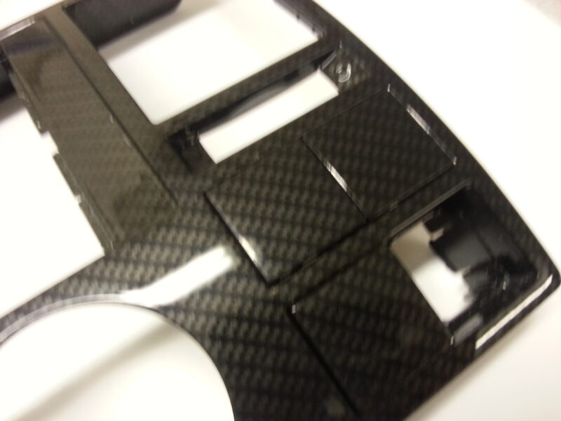 Car Interior Various Parts Coated In Carbon Fibre Hydrographic Film Painted Black