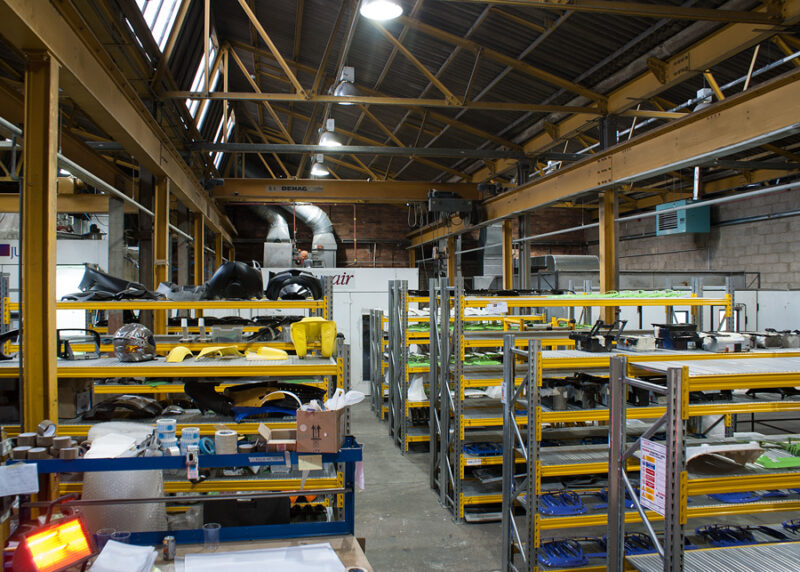 Goods in area at Wicked Coatings warehouse East